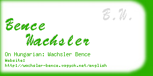 bence wachsler business card